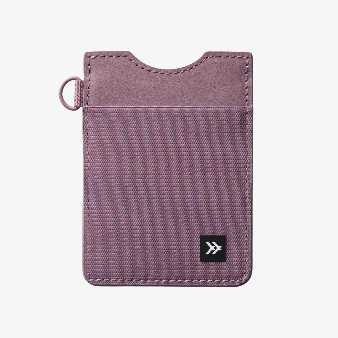 Vertical Leather Wallet - Mauve - Thread®