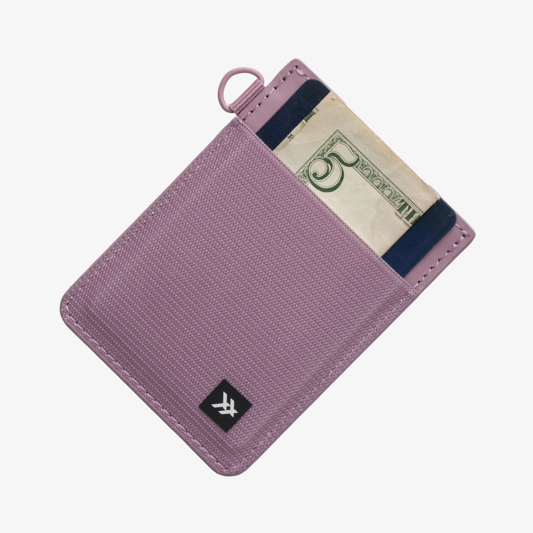 Vertical Leather Wallet - Mauve - Thread®