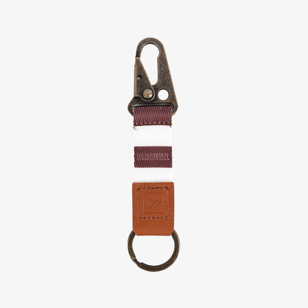 Brown Stripes - Keychain Clip