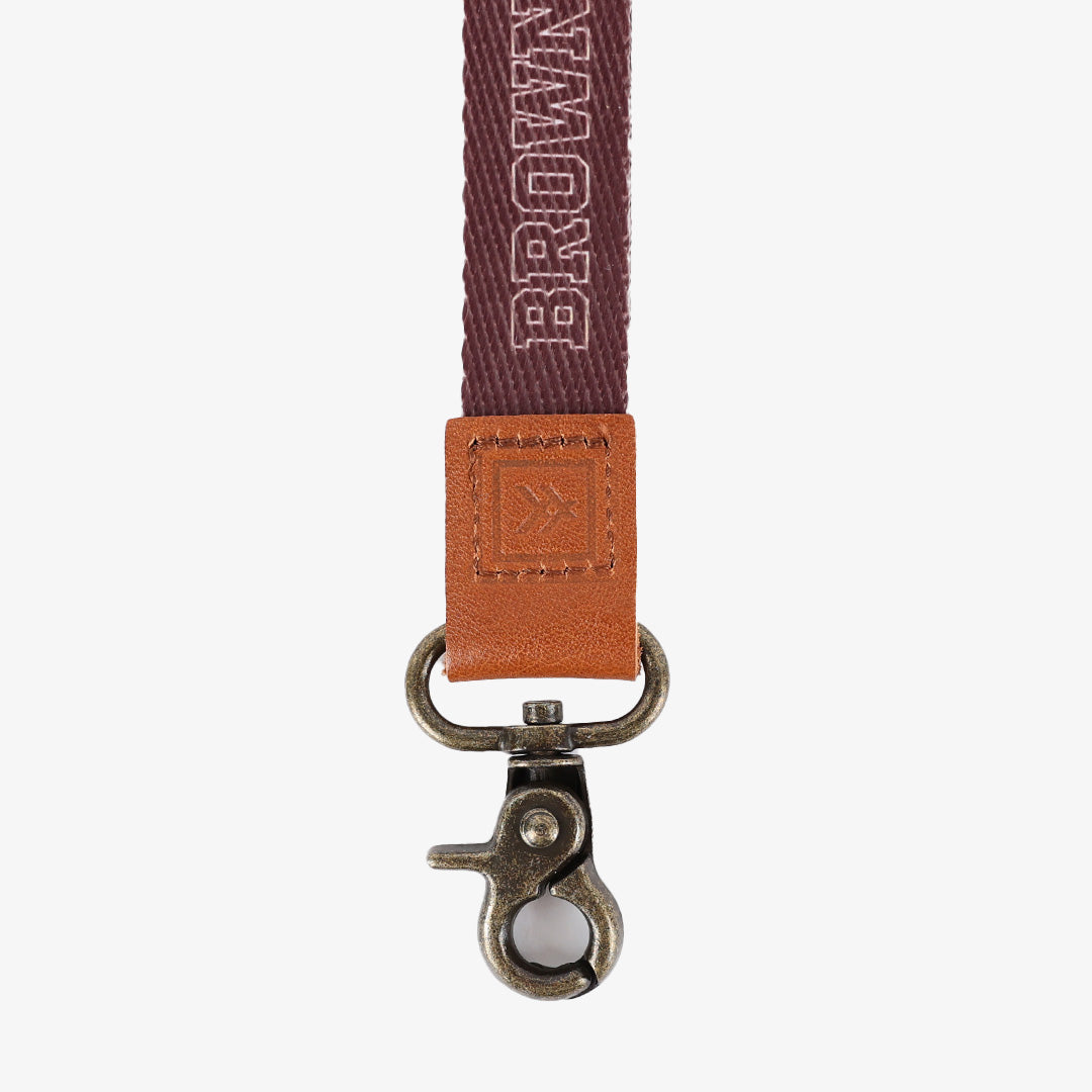 Brown Stripes - Wristlet Keychain