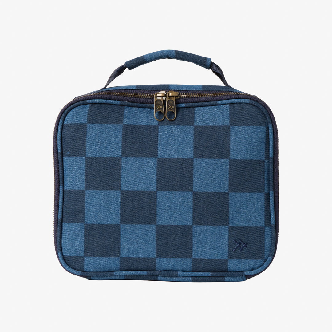 Denim Check - Insulated Lunch Bag