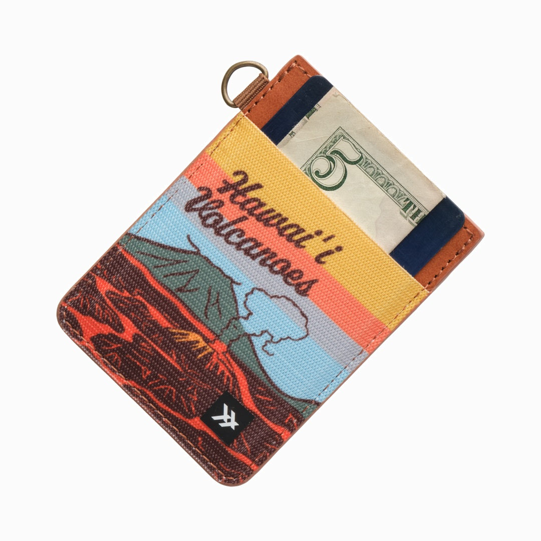 Vertical Leather Wallet - Hawaii Volcanoes - Thread®