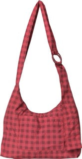 Berry Gingham - Small Slouchy Shoulder Bag