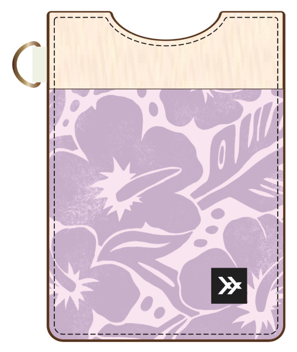 Coral Crush Lavender Vertical Leather Wallet