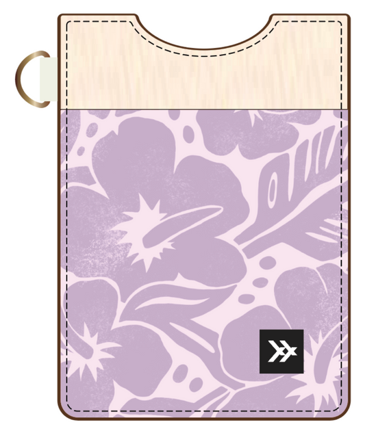 Coral Crush Lavender Vertical Leather Wallet