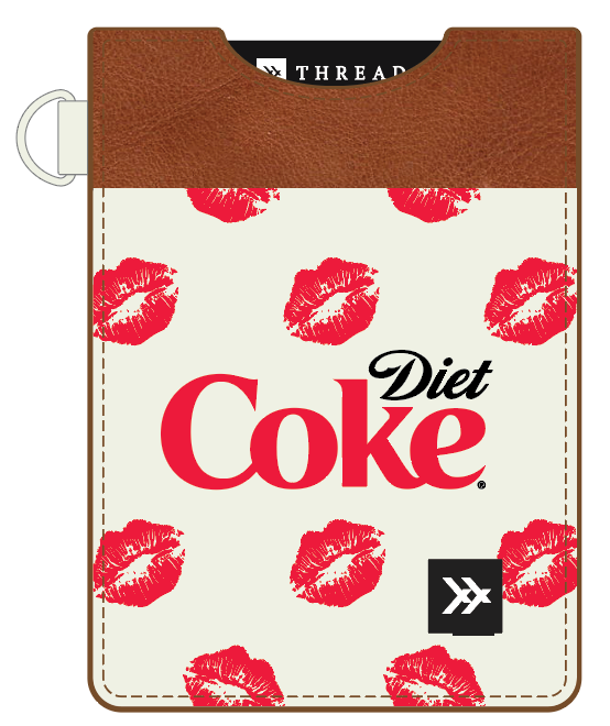 Diet Coke Kiss - Vertical Leather Wallet