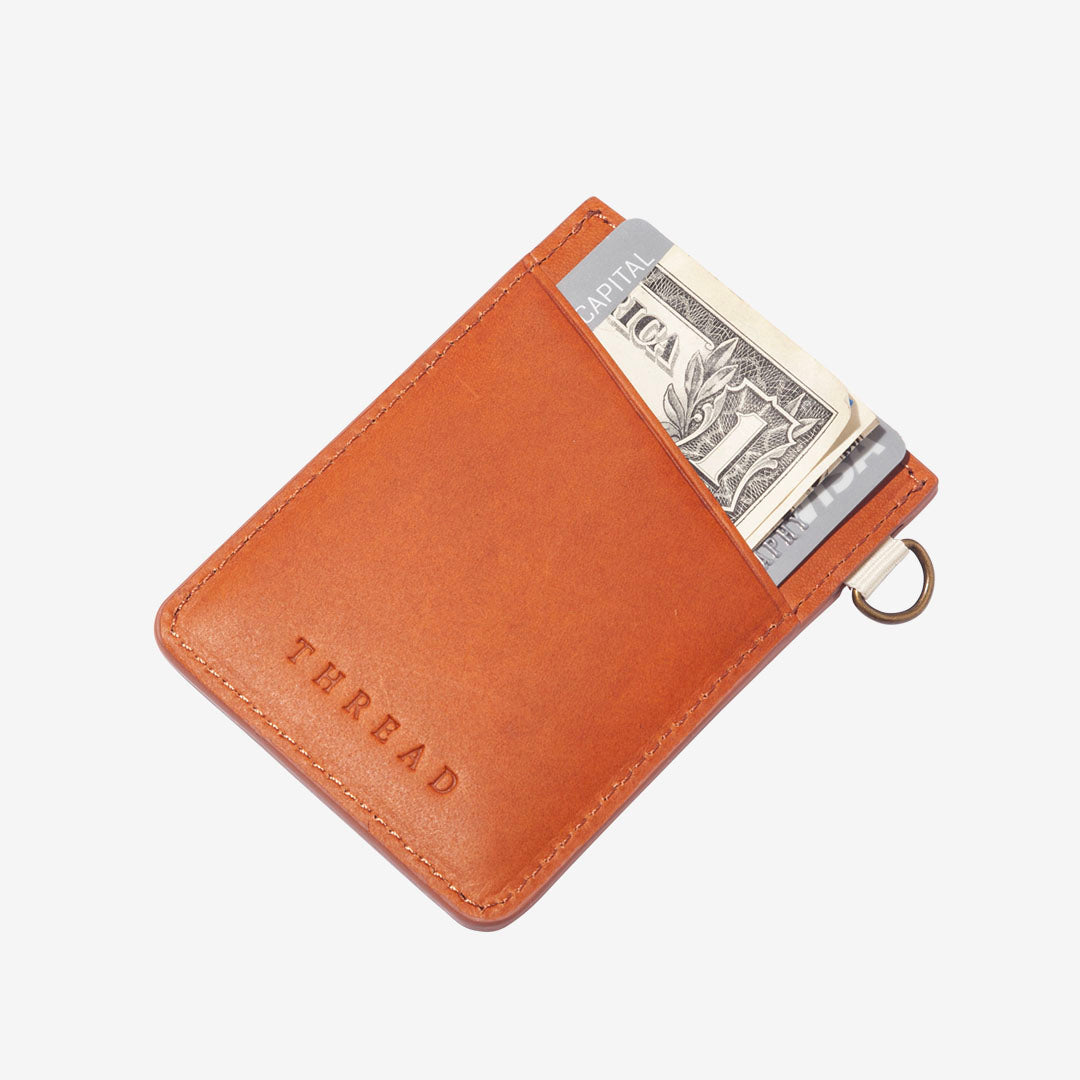 Vertical Leather Wallet - Goldie - Thread®