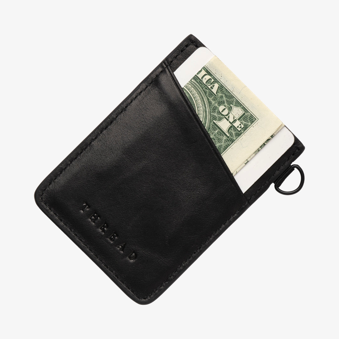 Vertical Leather Wallet - UofU Black - Thread®