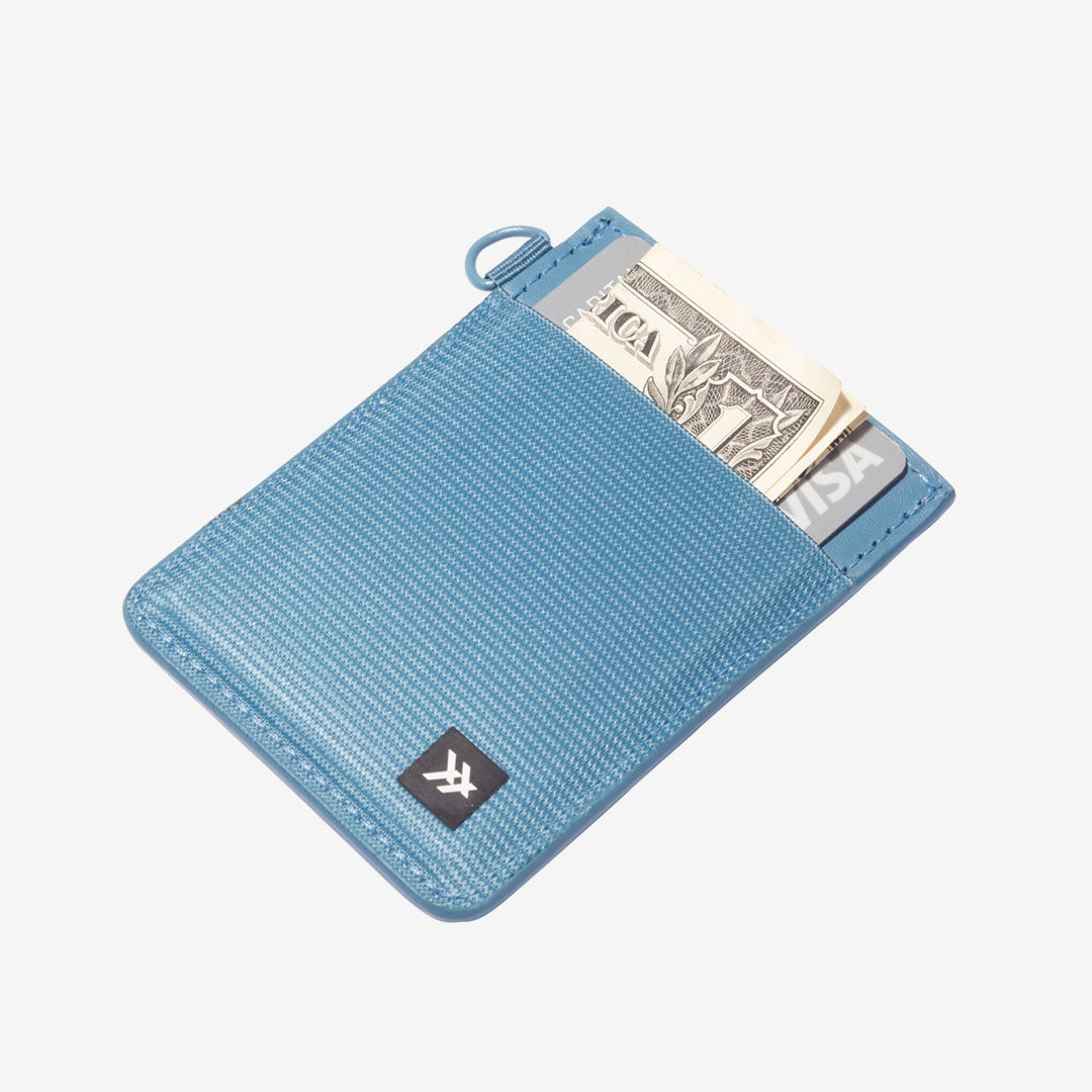 Vertical Leather Wallet - Surf Blue - Thread®