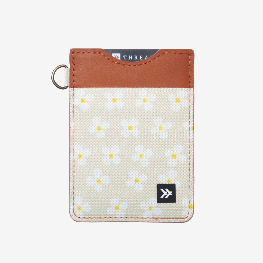 Vertical Leather Wallet - Luna Beige - Thread®