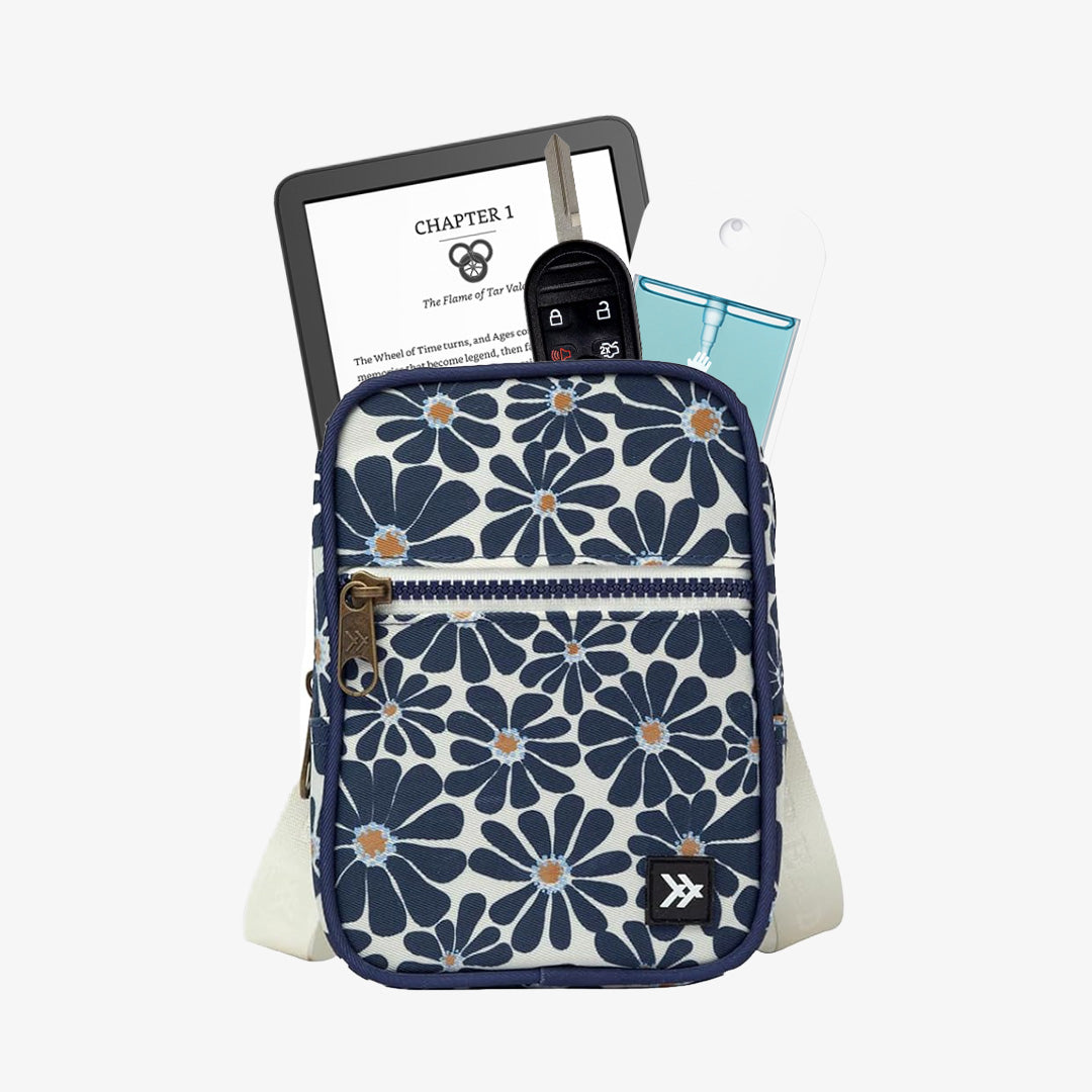 Thread® Emmeline Navy crossbody bag with adjustable jacquard strap