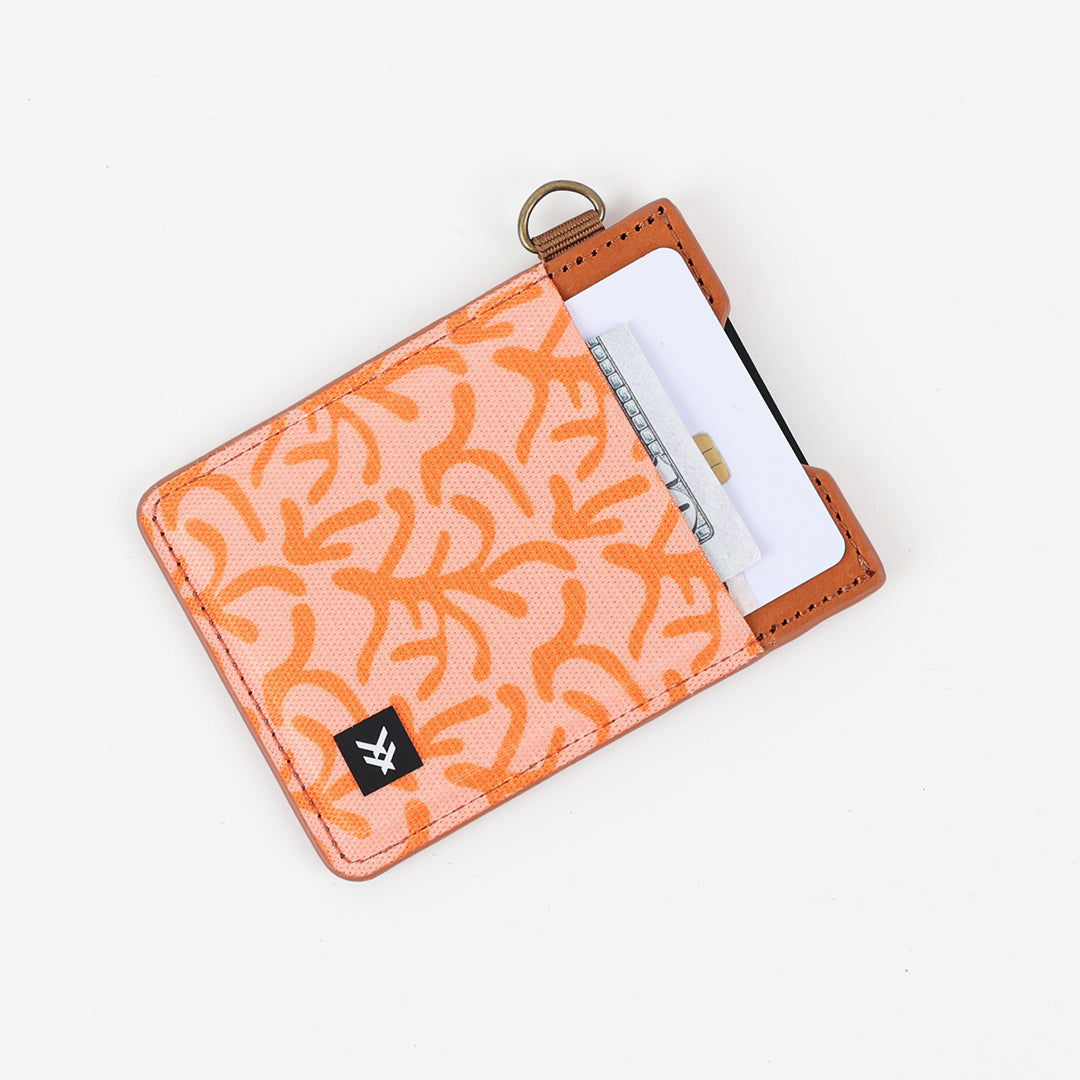 Vertical Leather Wallet - Coral Reef - Thread®