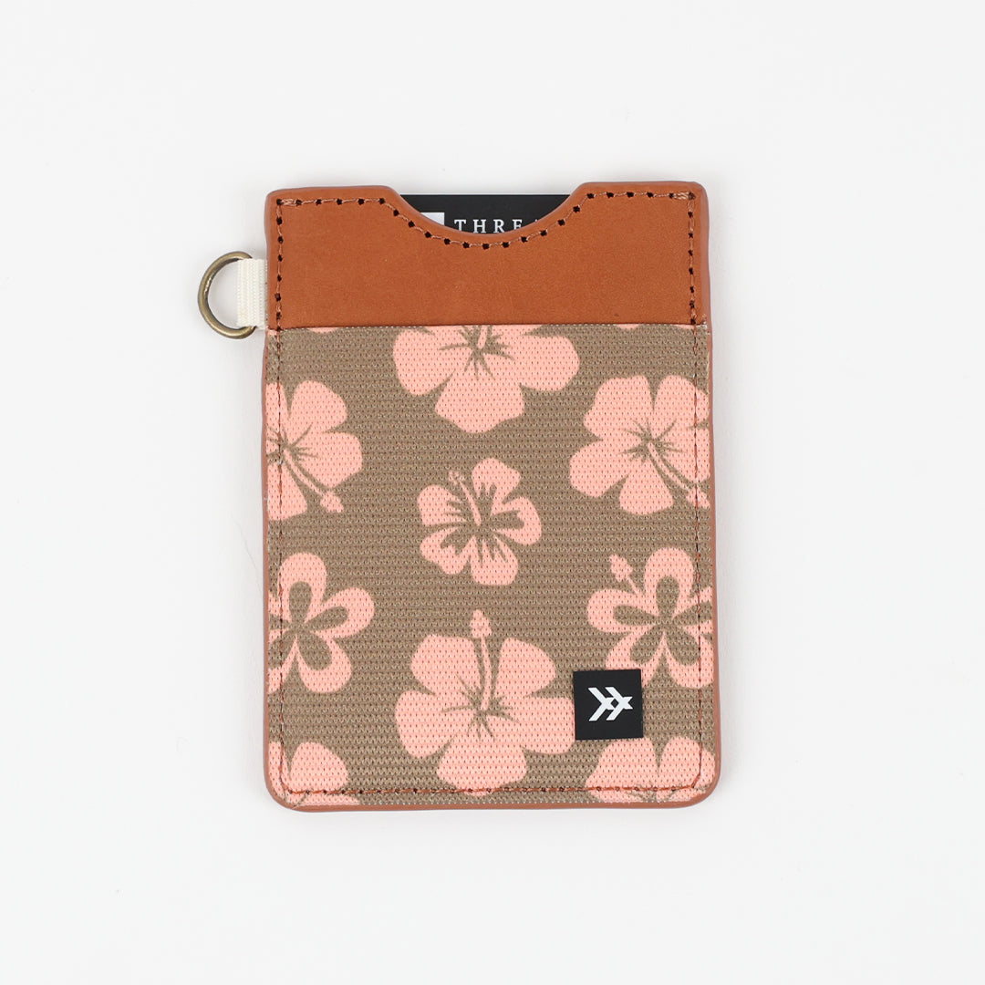 Vertical Leather Wallet - Hawaiian Floral - Thread®