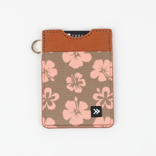 Vertical Leather Wallet - Hawaiian Floral - Thread®