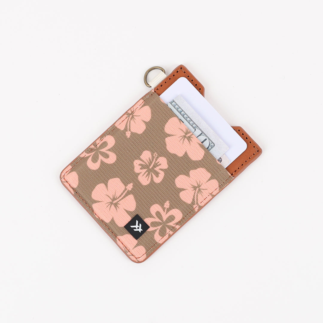 Vertical Leather Wallet - Hawaiian Floral - Thread®