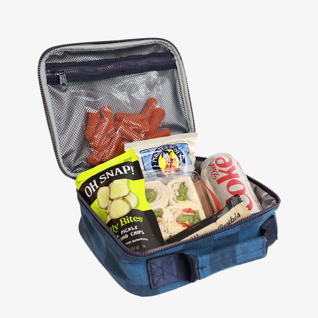Denim Check - Insulated Lunch Bag