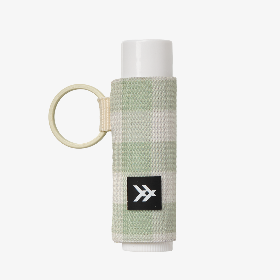 Chapstick Holder Keychain - Green Gingham - Thread®
