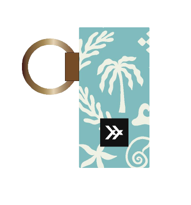 High Tide Blue Chapstick Holder Keychain