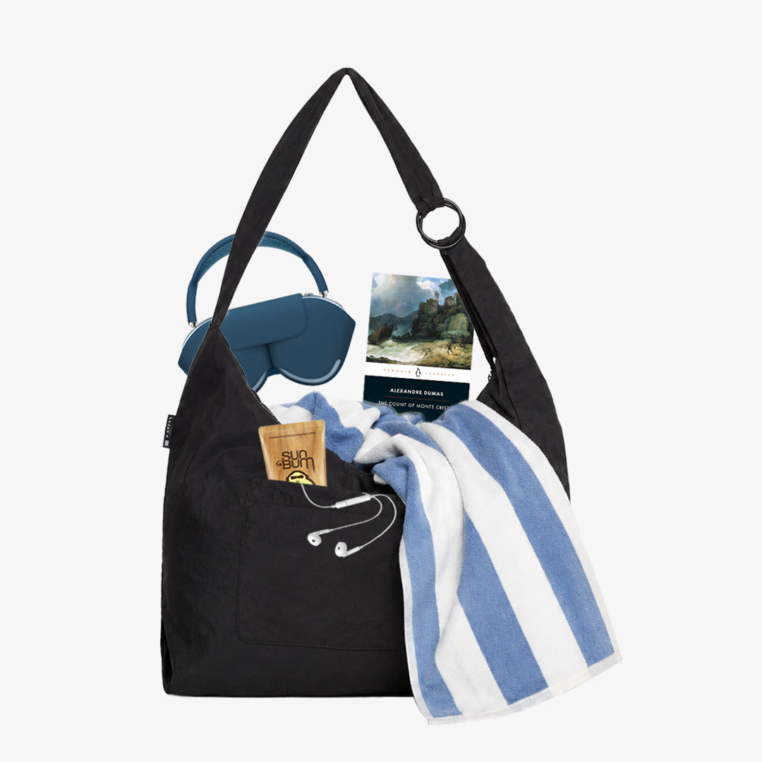 Large Slouchy Shoulder Bag - Black - Thread®