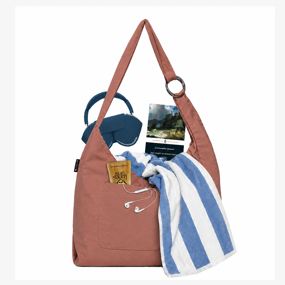 Large Slouchy Shoulder Bag - Mauve - Thread®