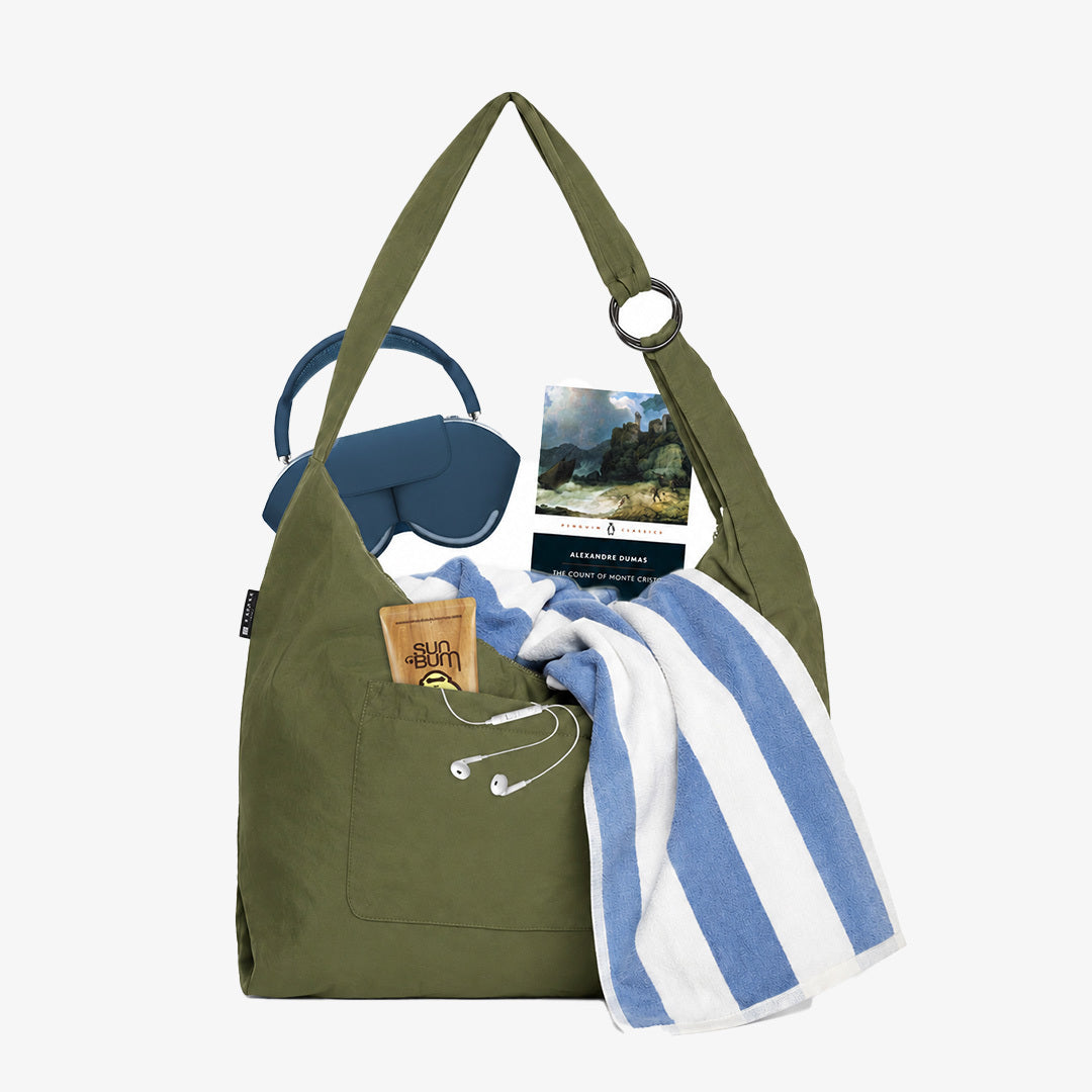 Large Slouchy Shoulder Bag - Olive - Thread®
