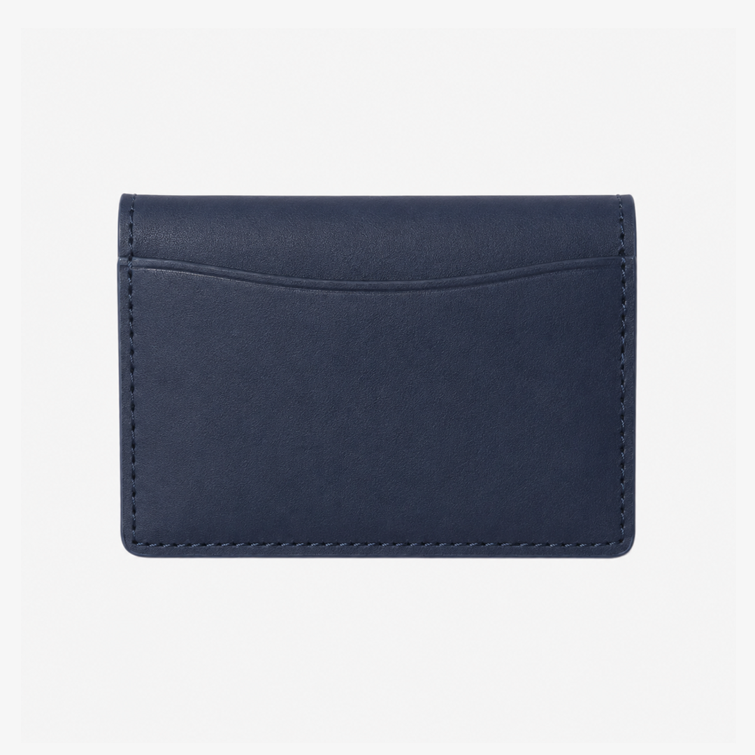 Leather Bifold Wallet - Denim Check - Thread®