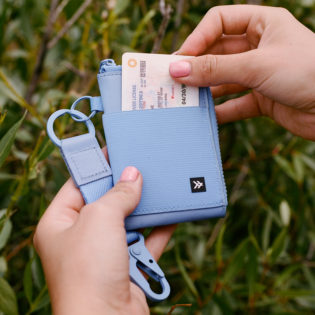 Leather Zip Wallet - Cornflower - Thread®
