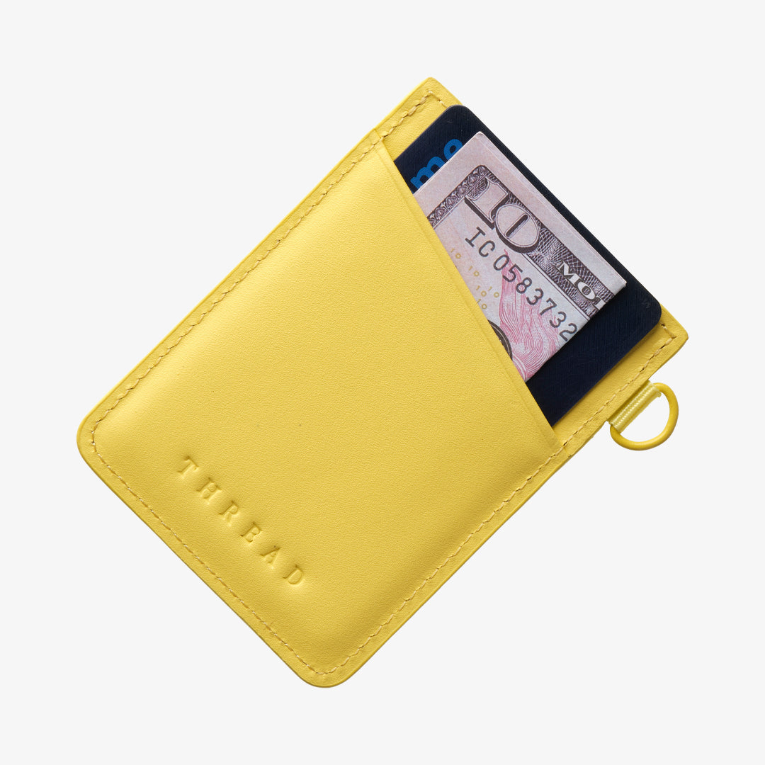 Vertical Leather Wallet - Lemon - Thread®