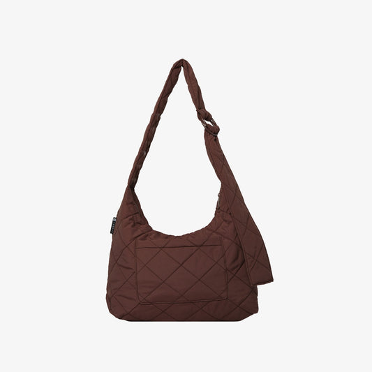 Small Slouchy Shoulder Bag - Chocolate Quilted - Thread®