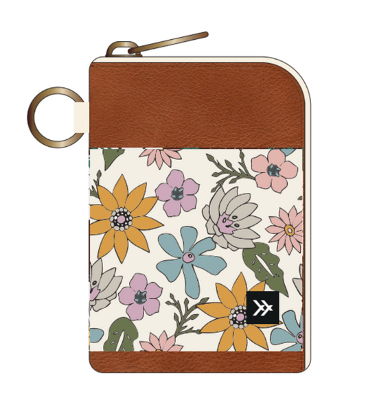 Mountain Flowers - Leather Zip Wallet