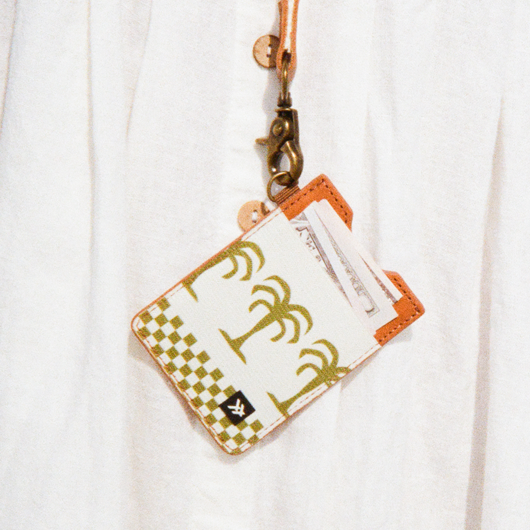Vertical Leather Wallet - Palm Tree - Thread®