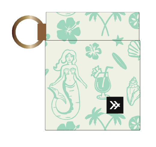 Saltwater Mint Elastic Wallet