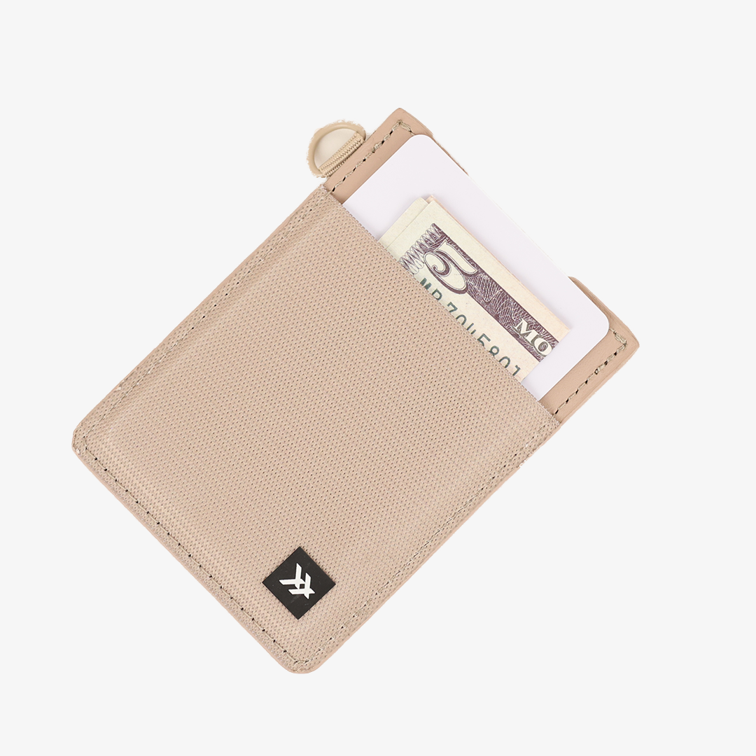 Vertical Leather Wallet - Sand - Thread®