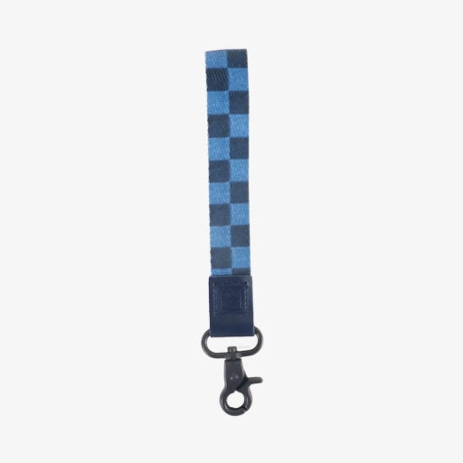 Denim Check Wristlet Keychain