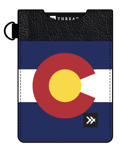 Colorado State Flag Vertical Leather Wallet