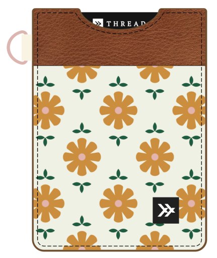 Daisy Vertical Leather Wallet