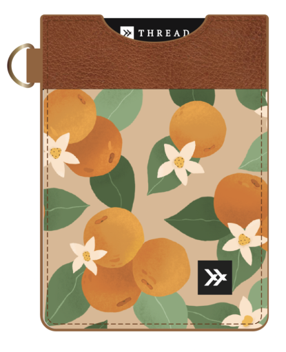 Oranges Vertical Leather Wallet