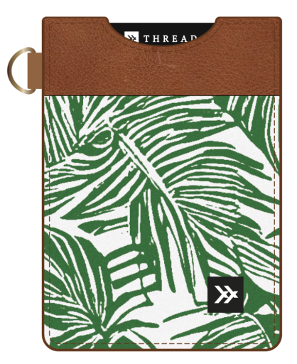 Florida Palms Vertical Leather Wallet