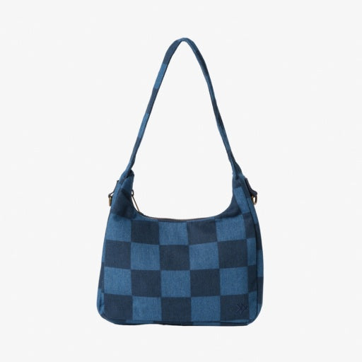 Denim Check Penny Shoulder Bag