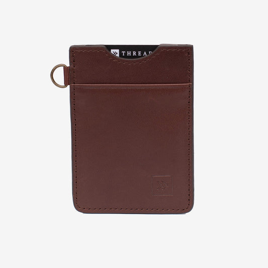 Vertical Leather Wallet - Chocolate - Thread®