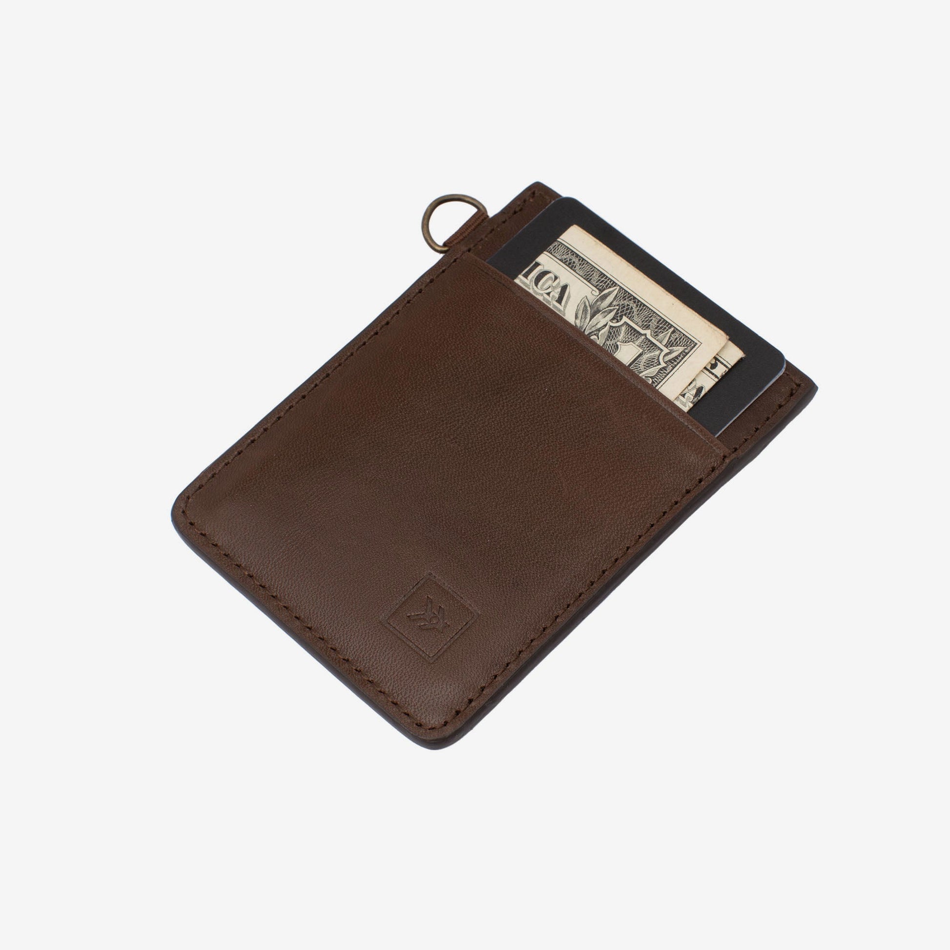 Vertical Leather Wallet - Chocolate - Thread®