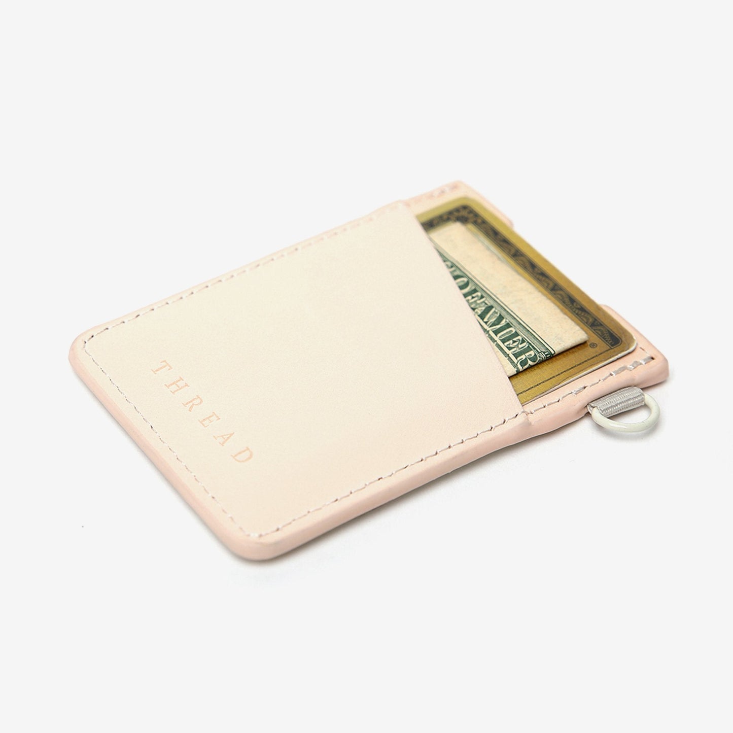 Vertical Leather Wallet - Off White - Thread®