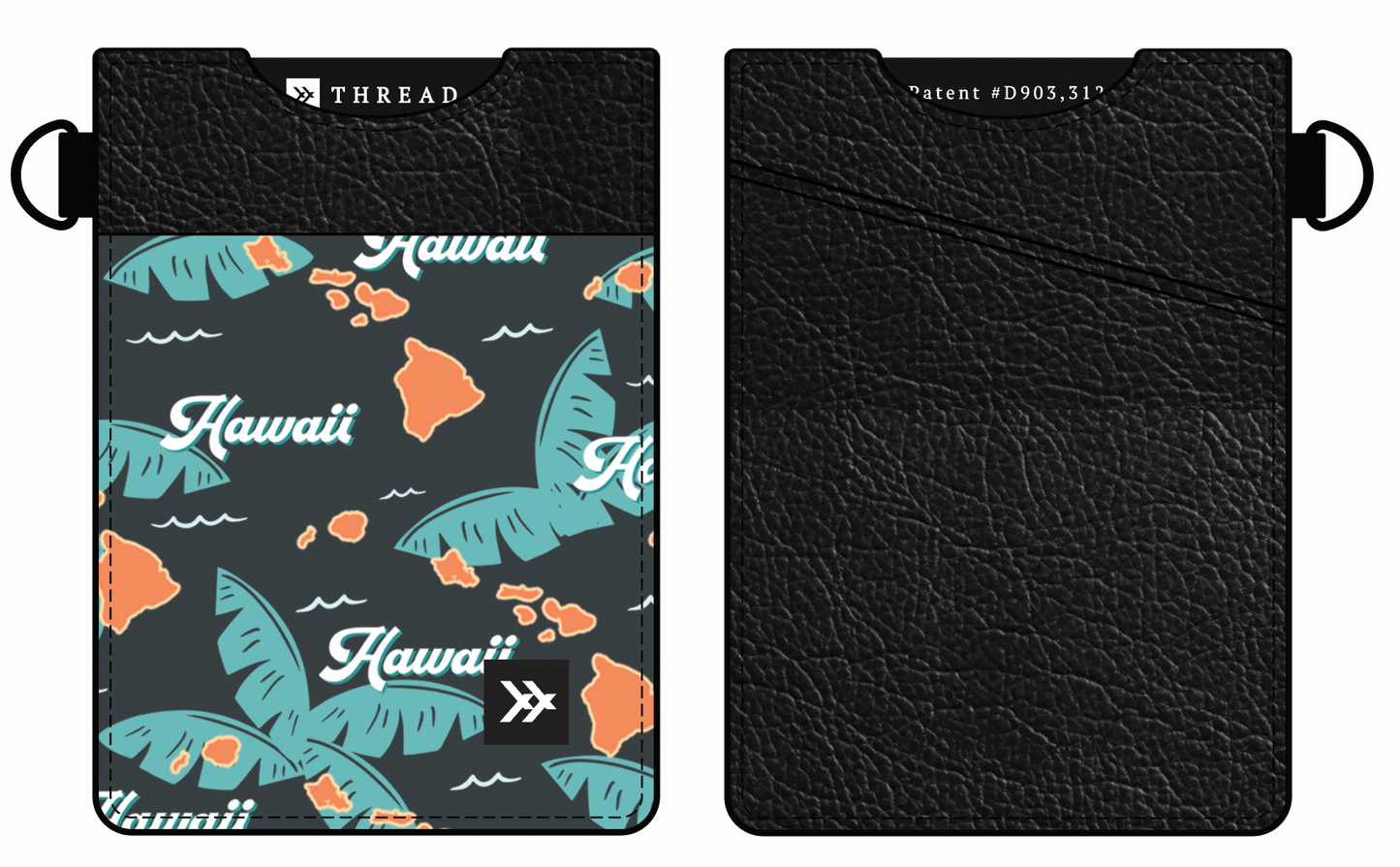 Island Chain Vertical Leather Wallet