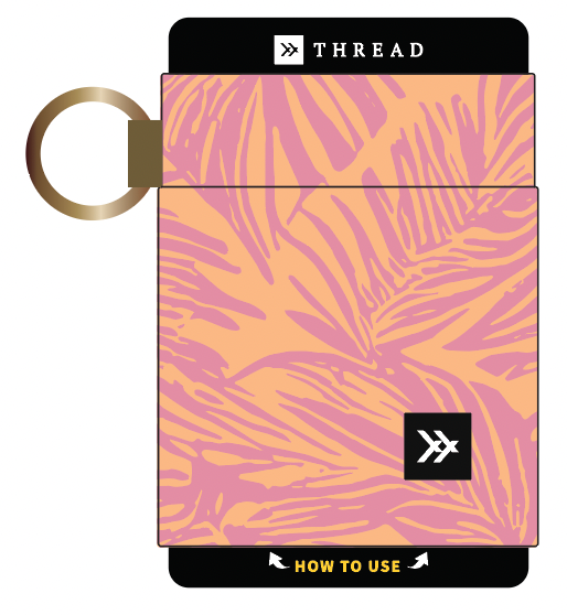 Florida Palms Pink Elastic Wallet