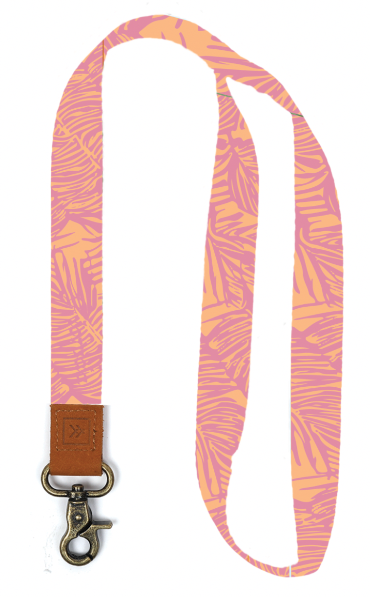 Florida Palms Pink Neck Lanyard