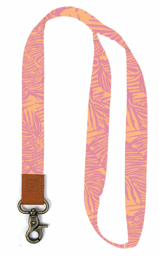 Florida Palms Pink Neck Lanyard