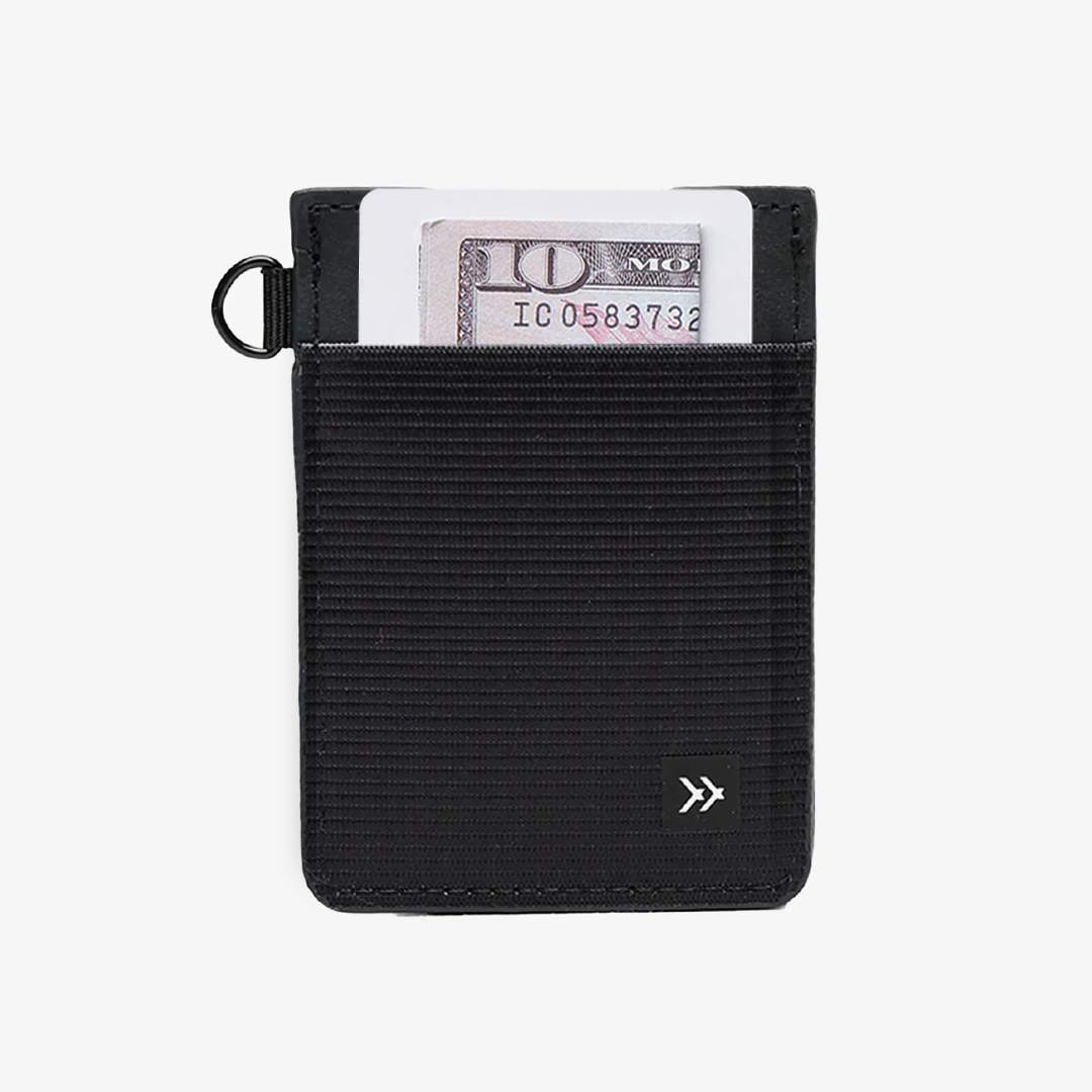 Black Vertical Leather Wallet