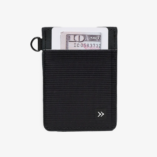 Black Vertical Leather Wallet
