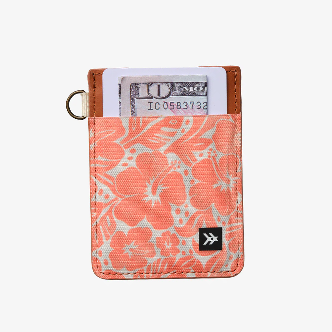 Coral Crush Vertical Leather Wallet