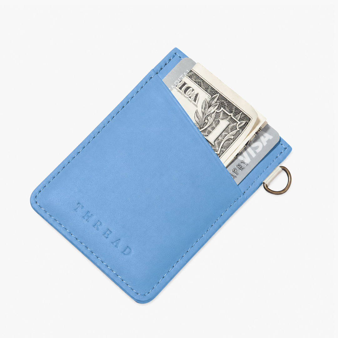 Vertical Leather Wallet - Cornflower - Thread®